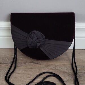 Eaton Black Velvet Vintage Bag